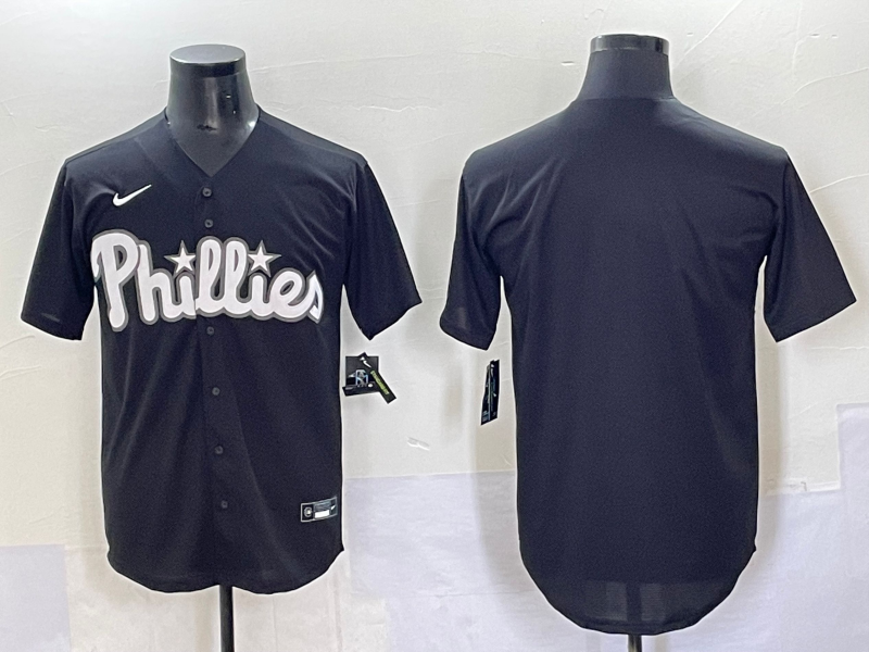 Men Philadelphia Phillies blank Black Seventh generation Joint Name Nike MLB 2025 Jersey style 7->philadelphia phillies->MLB Jersey